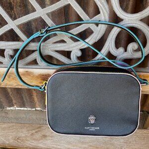 Kurt Geiger London Black Leather Richmond Crossbody Bag